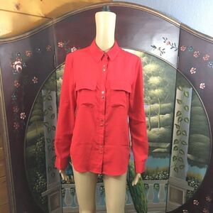 Premise Studio Blouse Red Long sleeve Sm